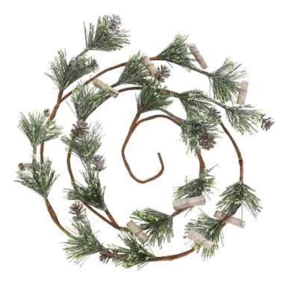 Set of 4 Ashland Icy Pine With Cinnamon Sticks Coiled Garland (4 x 5 ft)